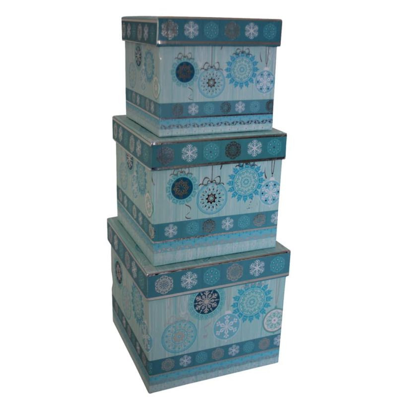 Weihnachten Geschenkkarton 3 teilig Würfel