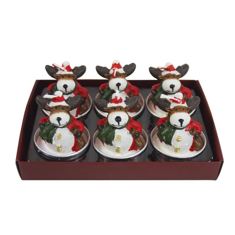 Weihnachten Teelicht Rentier 6 Stück
