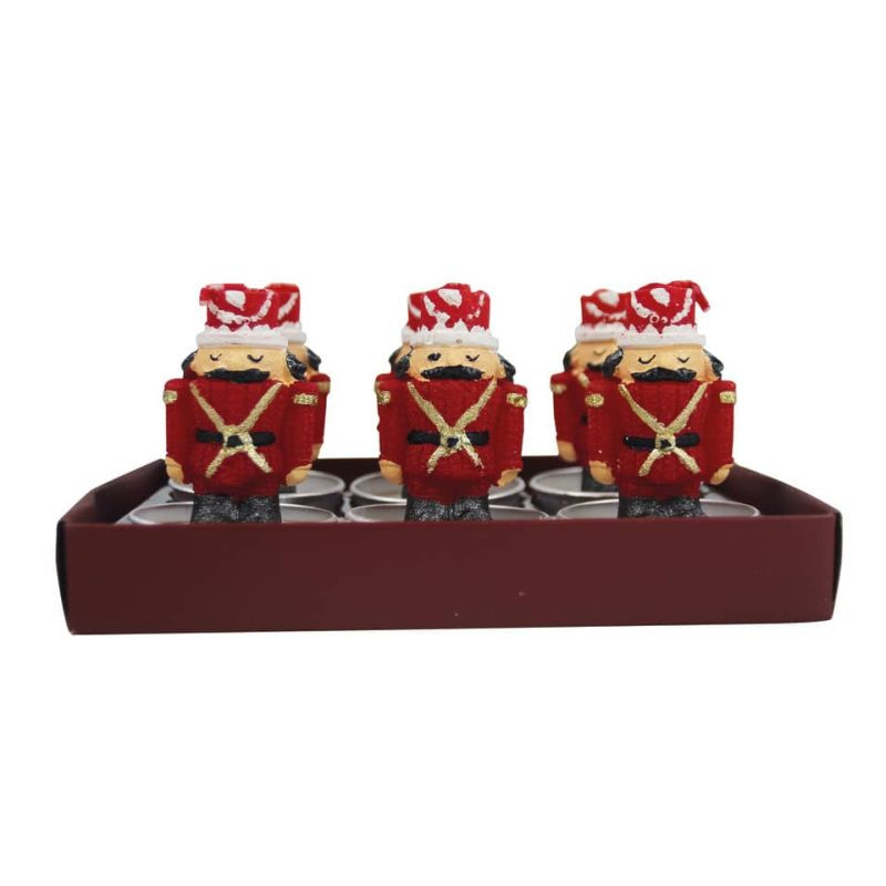 Weihnachten Teelicht Nussknacker 6 Stück