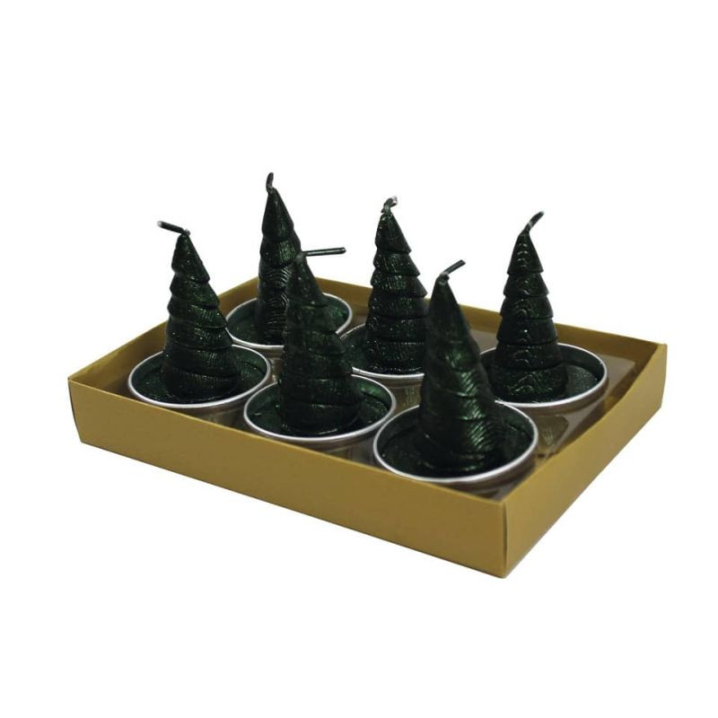 Weihnachten Teelicht Baum grün 6 Stück