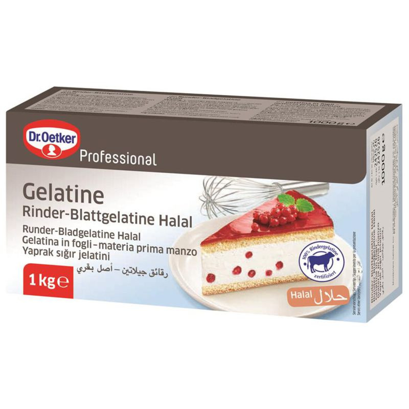 Dr. Oetker Rinder Blattgelatine Halal 1 kg