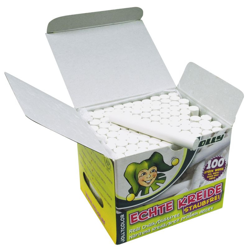 JOLLY Jollycolor Tafelkreide staubfrei weiss 100er