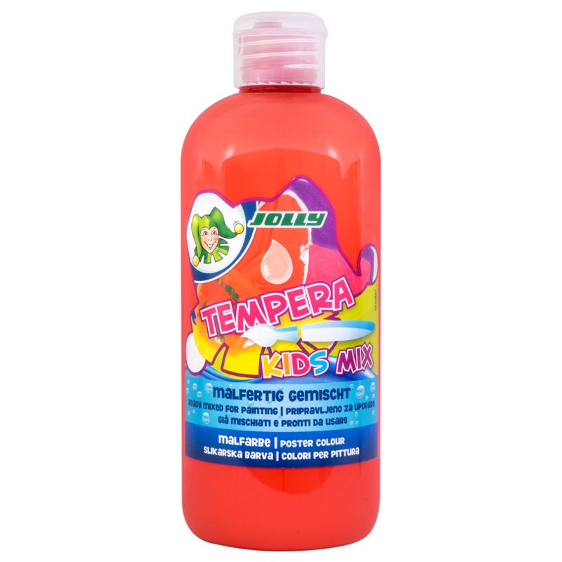 Pintura Témpera JOLLY Kids Mix – Frasco De 1 Litro Blanco | Colores Brillantes Y Opacos | Para Papel, Lienzo Y Más