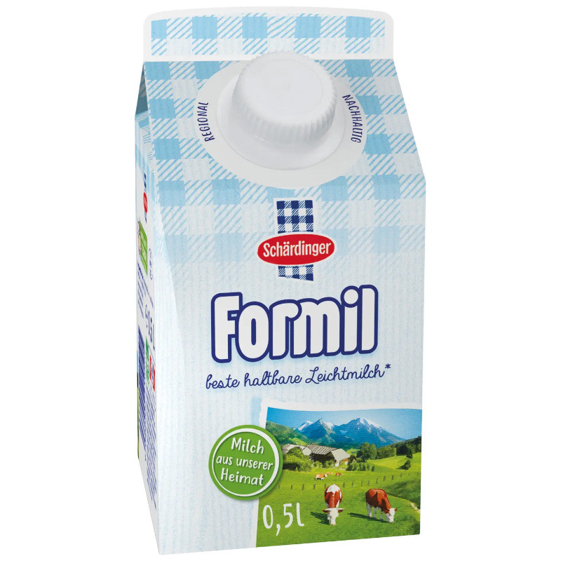 Schärdinger Formil haltbare Leichtmilch 0,5 % 0,5 l – Fettarme H-Milch für bewusste Ernährung