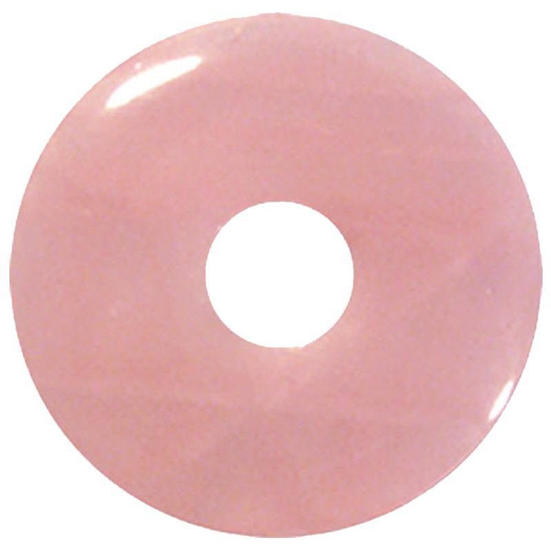 Anhänger Donut Rosenquarz DM 35 mm
