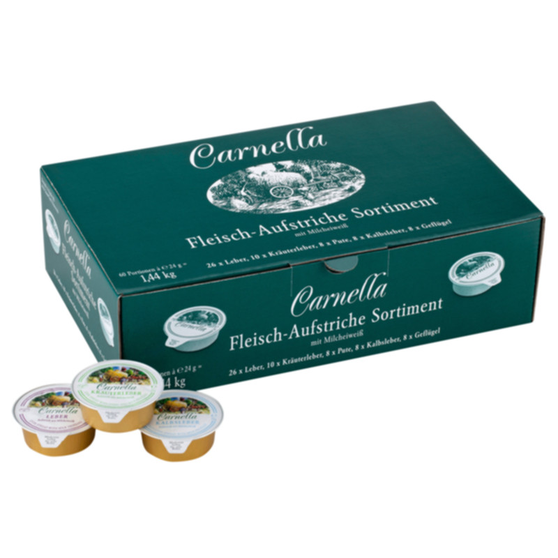 Carnella Fleischaufstrich Sortiment 5 Sorten gemischt 60 x 24 g