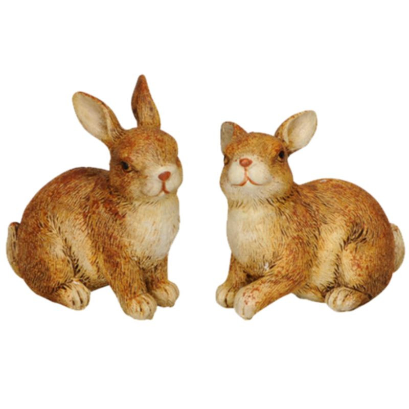 Osterhase Polyresin kaufen braune Osterfigur 6 cm