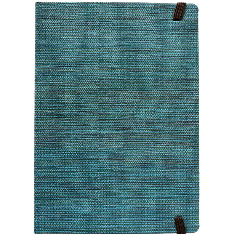 Geschäfts-Notizbuch A5 kariert 80 Blatt, 80g/m² Blau Strukturiert mit Leseband