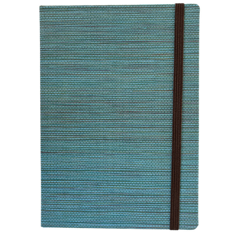 Geschäfts-Notizbuch A5 kariert 80 Blatt, 80g/m² Blau Strukturiert mit Leseband