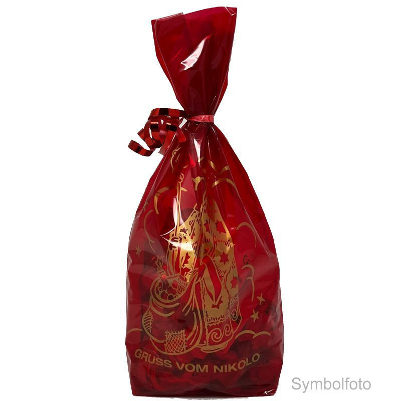 Nikolaussackerl mit Manner Nikolaus 386 g festliches Geschenkset mit Schokolade, Lebkuchen und Nüssen